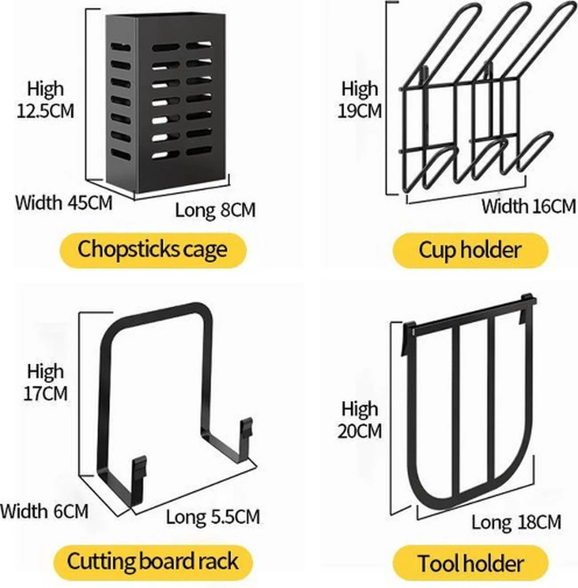 Doogo® Afdruiprek Met Lekbak 2 Laags – Inklapbaar - Muur Hangen Mogelijke - Afwasrek – Met 2 Lekbakken – Extra Accessories Voor Servies En Snijplanken - RVS - Afbeelding 6