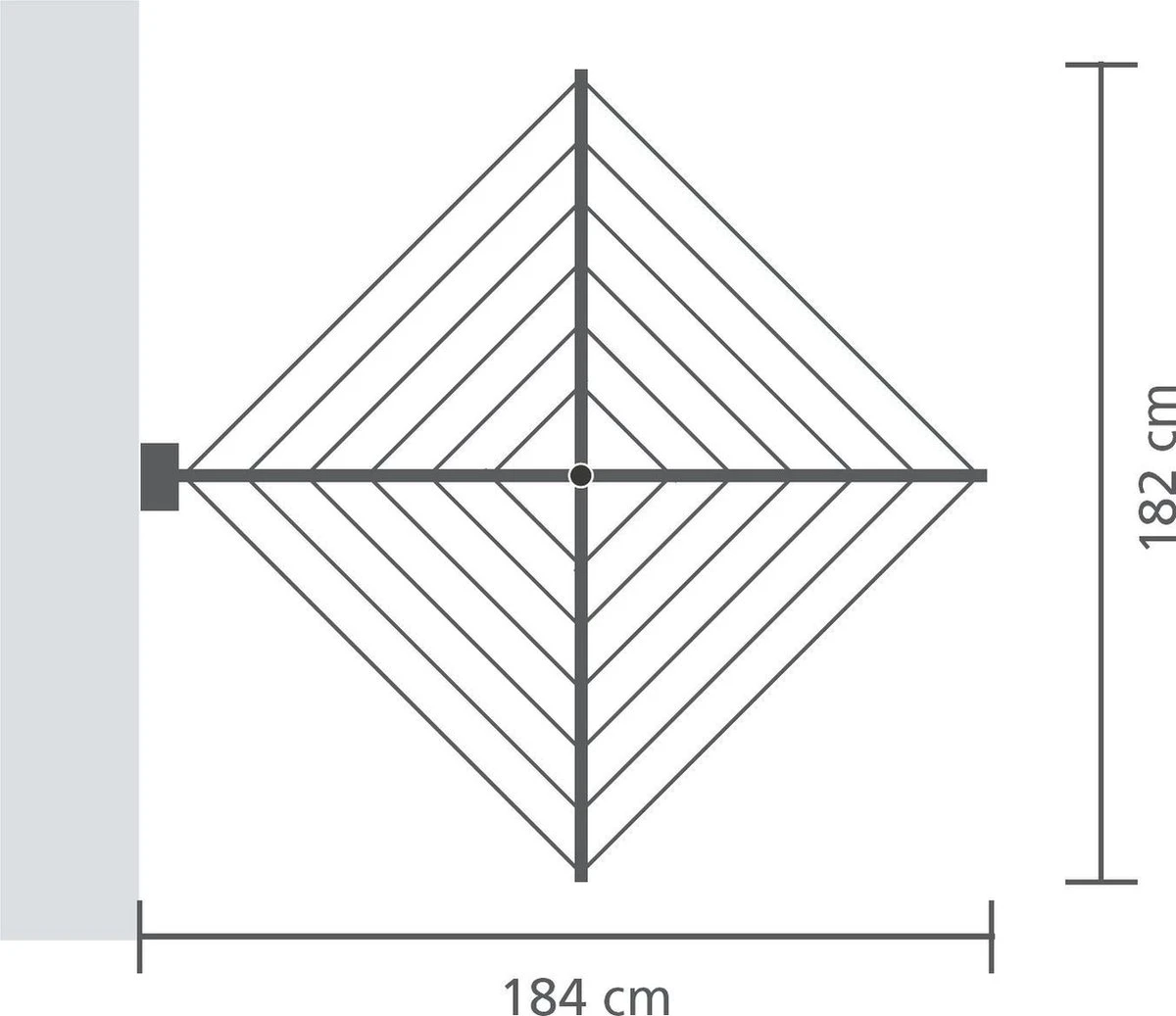 Brabantia WallFix Wanddroger - Met Opberg-/Beschermbox - 24 M - Metallic Grey - Afbeelding 2