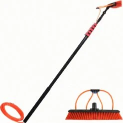 Aqua2Go Telescoopsteel 10,6 Meter - Lichtgewicht Aluminium - 40 Cm. Borstel - Ramen Wassen - Zonnepanelen