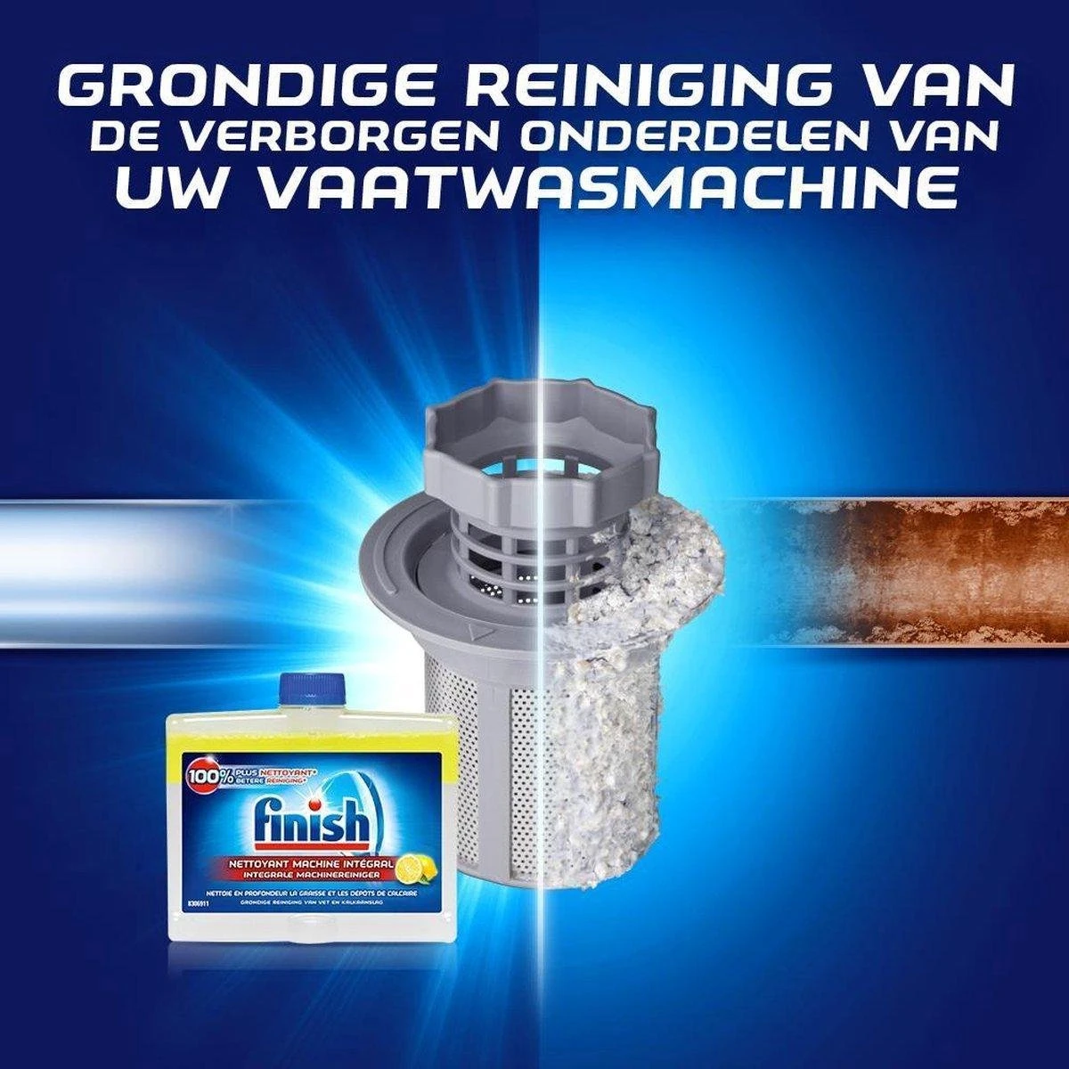 Finish Vaatwasmachinereiniger Citroen - 6 X 250 Ml - Voordeelverpakking - Afbeelding 2