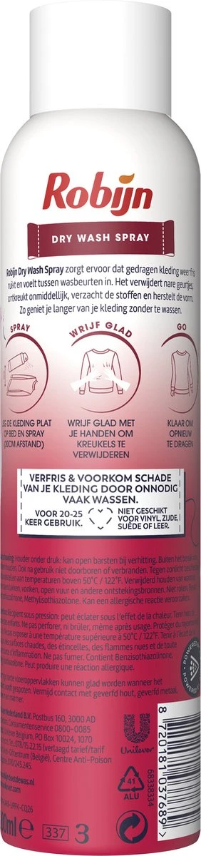 Robijn Pink Sensation Dry Wash Spray - 2 X 200 Ml - Voordeelverpakking - Afbeelding 3