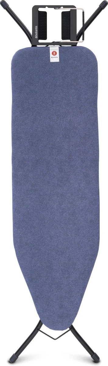 Brabantia Strijkplank B - Met Strijkijzerhouder - 124x38 Cm - Denim Blue