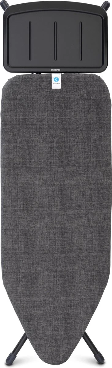Brabantia Strijkplank C - Met Stoomunithouder - 124 X 45 Cm - Denim Black