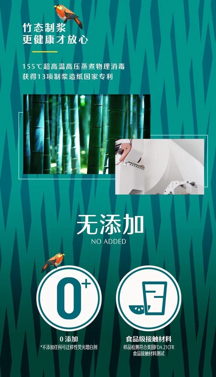 BAMTIME BamboeTissuepapier 4-laags Wc Papier - Wit Color Gebleekt 27 (3*9) Rollen - Afbeelding 2