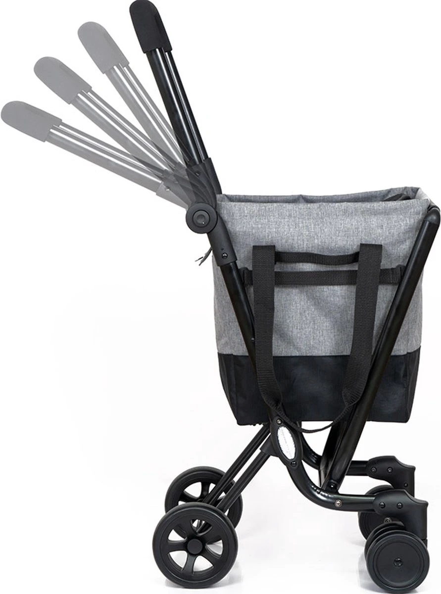 Ceruzo By Playmarket - Easy Go - Boodschappentrolley - Zwart-Groen - Afbeelding 3